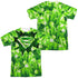 SUPERMAN/KRYPTONITE SHIELD (FRONT/BACK PRINT) - S/S ADULT POLY CREW - MULTI