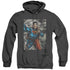 SUPERMAN/SUPER SELFIE - ADULT HEATHER HOODIE - BLACK