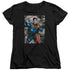 SUPERMAN/SUPER SELFIE - S/S WOMENS TEE - BLACK