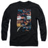 SUPERMAN/TORN COLLAGE -  L/S ADULT 18/1  - BLACK