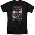 SUPERMAN/TORN COLLAGE - S/S ADULT TALL 18/1 - BLACK