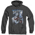 SUPERMAN/PROTECT EARTH - ADULT HEATHER HOODIE - BLACK