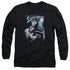 SUPERMAN/PROTECT EARTH -  L/S ADULT 18/1  - BLACK