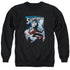 SUPERMAN/PROTECT EARTH - ADULT CREWNECK SWEATSHIRT - BLACK