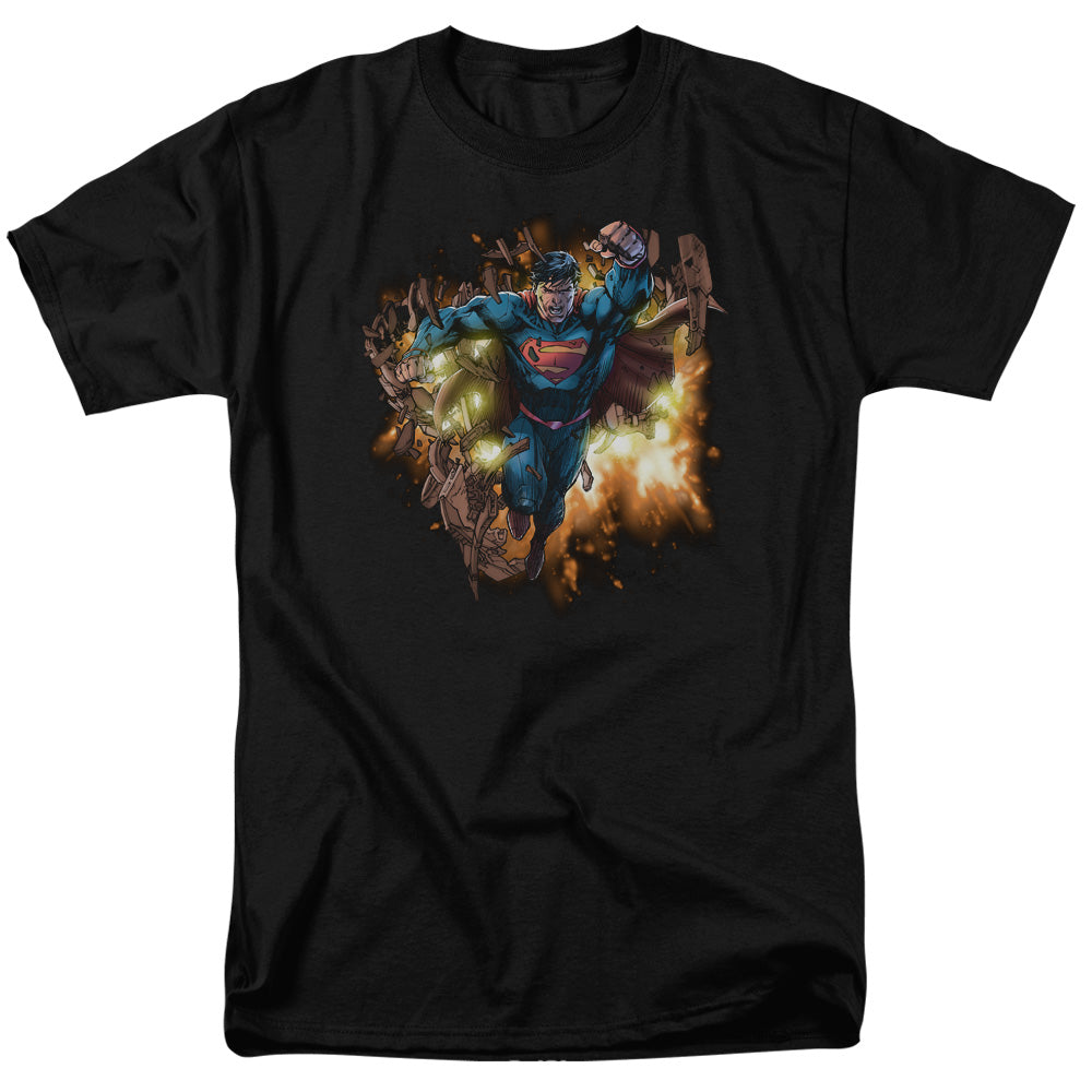 SUPERMAN/BLASTING THROUGH - S/S ADULT 18/1 - BLACK