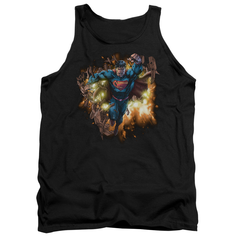 SUPERMAN/BLASTING THROUGH - ADULT TANK - BLACK