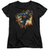 SUPERMAN/BLASTING THROUGH - S/S WOMENS TEE - BLACK