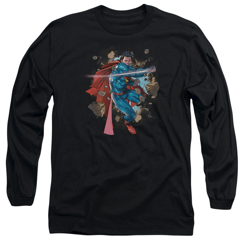 SUPERMAN/ROCK BREAKER -  L/S ADULT 18/1  - BLACK