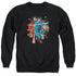 SUPERMAN/ROCK BREAKER - ADULT CREWNECK SWEATSHIRT - BLACK