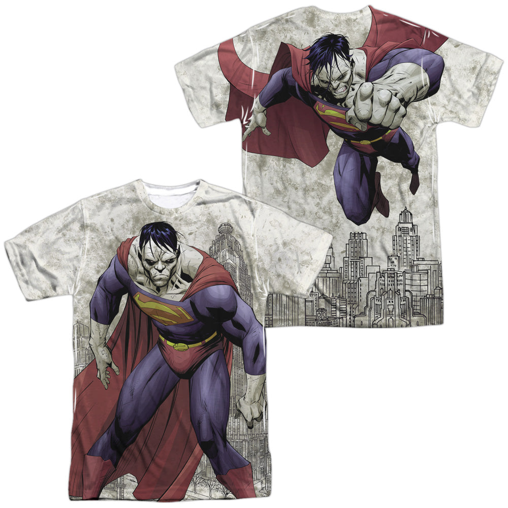 SUPERMAN/BIZARRO SUB (FRONT/BACK PRINT) - S/S ADULT POLY CREW - MULTI