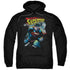 SUPERMAN/THROUGH THE RUBBLE - ADULT PULLOVER HOODIE - BLACK