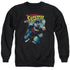 SUPERMAN/THROUGH THE RUBBLE - ADULT CREWNECK SWEATSHIRT - BLACK