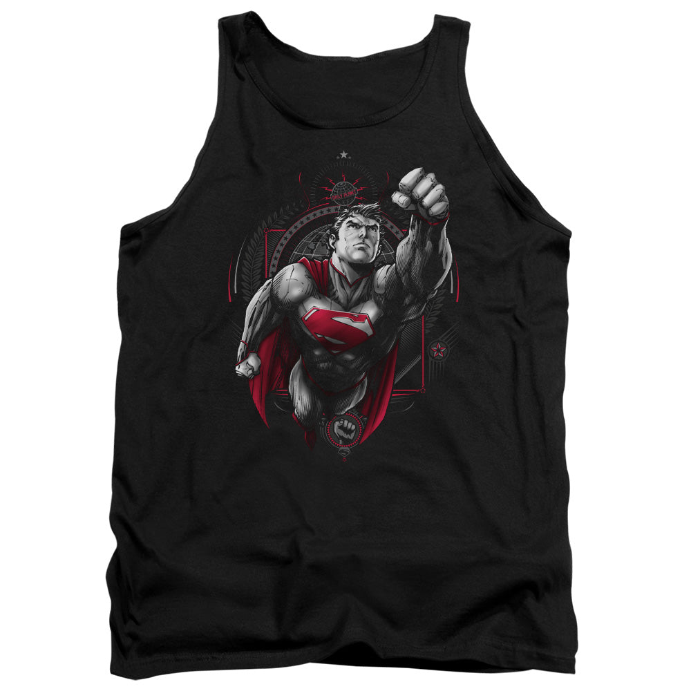 SUPERMAN/PROPAGANDA SUPERMAN - ADULT TANK - BLACK