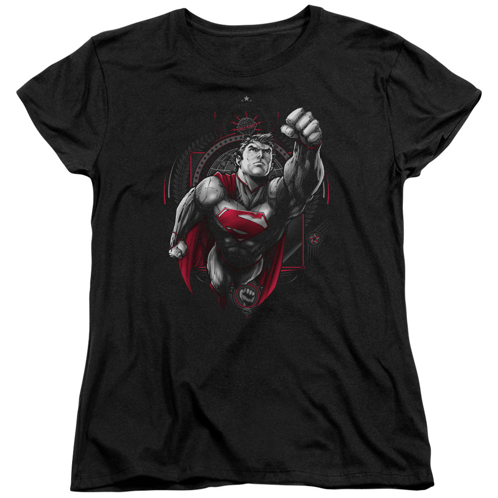 SUPERMAN/PROPAGANDA SUPERMAN - S/S WOMENS TEE - BLACK