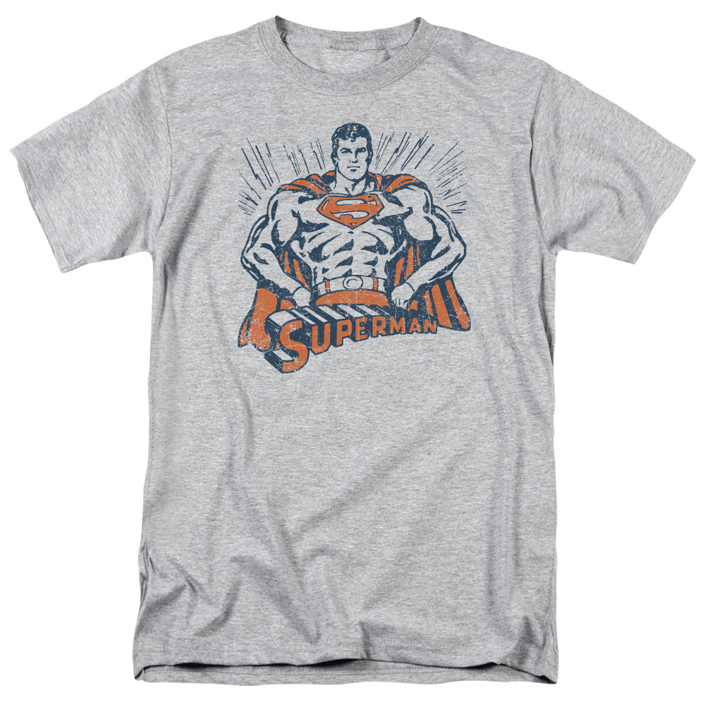 SUPERMAN/VINTAGE STANCE - S/S ADULT 18/1 - ATHLETIC HEATHER