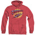 SUPERMAN/FLY BY - ADULT HEATHER HOODIE - RED