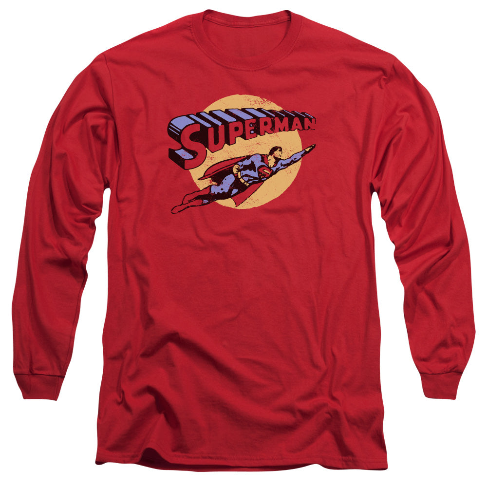 SUPERMAN/FLY BY -  L/S ADULT 18/1  - RED