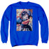 SUPERMAN/FLIGHT OF STEEL - ADULT CREWNECK SWEATSHIRT - ROYAL BLUE
