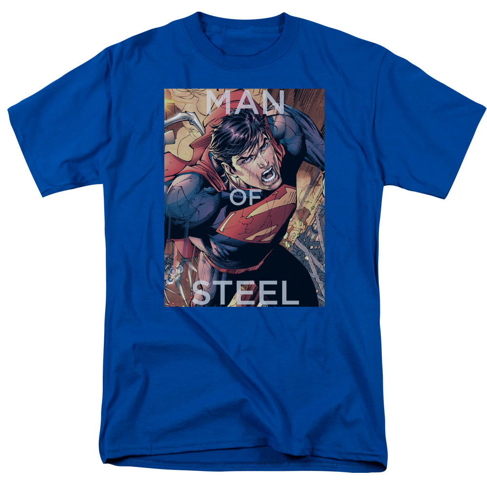 SUPERMAN/FLIGHT OF STEEL - S/S ADULT 18/1 - ROYAL BLUE