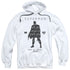 SUPERMAN/PAISLEY SIHOUETTE - ADULT PULLOVER HOODIE - WHITE