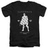SUPERMAN/STAR SILHOUETTE - S/S ADULT V-NECK 30/1 - BLACK