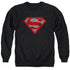 SUPERMAN/ELEPHANT ROSE SHIELD - ADULT CREWNECK SWEATSHIRT - BLACK