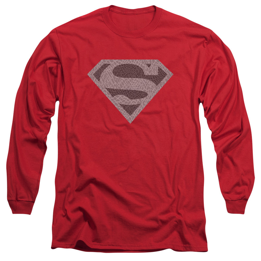 SUPERMAN/ELEPHANT SHIELD -  L/S ADULT 18/1  - RED