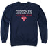 SUPERMAN/LIFTING TEAM - ADULT CREWNECK SWEATSHIRT - NAVY
