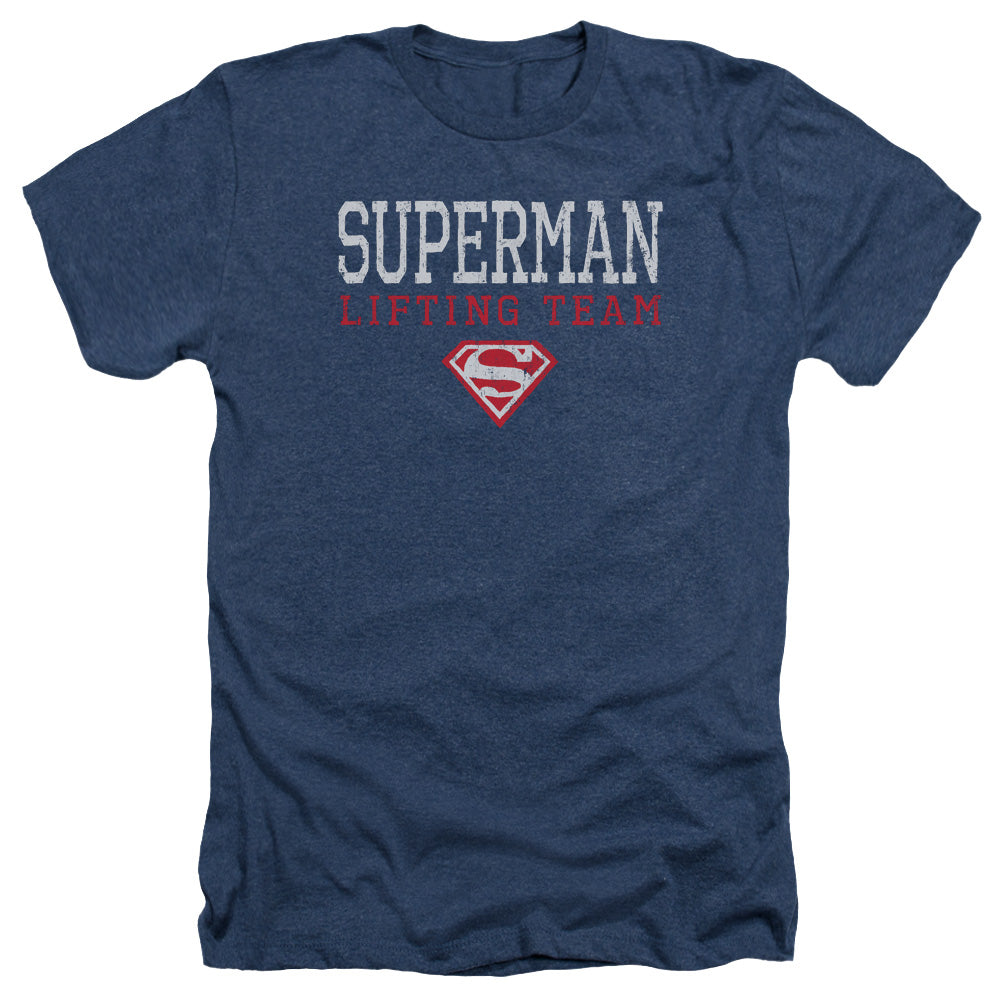 SUPERMAN/LIFTING TEAM - ADULT HEATHER - NAVY