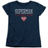 SUPERMAN/LIFTING TEAM - S/S WOMENS TEE - NAVY