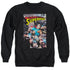 SUPERMAN/ACTION ONE - ADULT CREWNECK SWEATSHIRT - BLACK