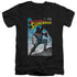 SUPERMAN/ALTERNATE - S/S ADULT V-NECK 30/1 - BLACK