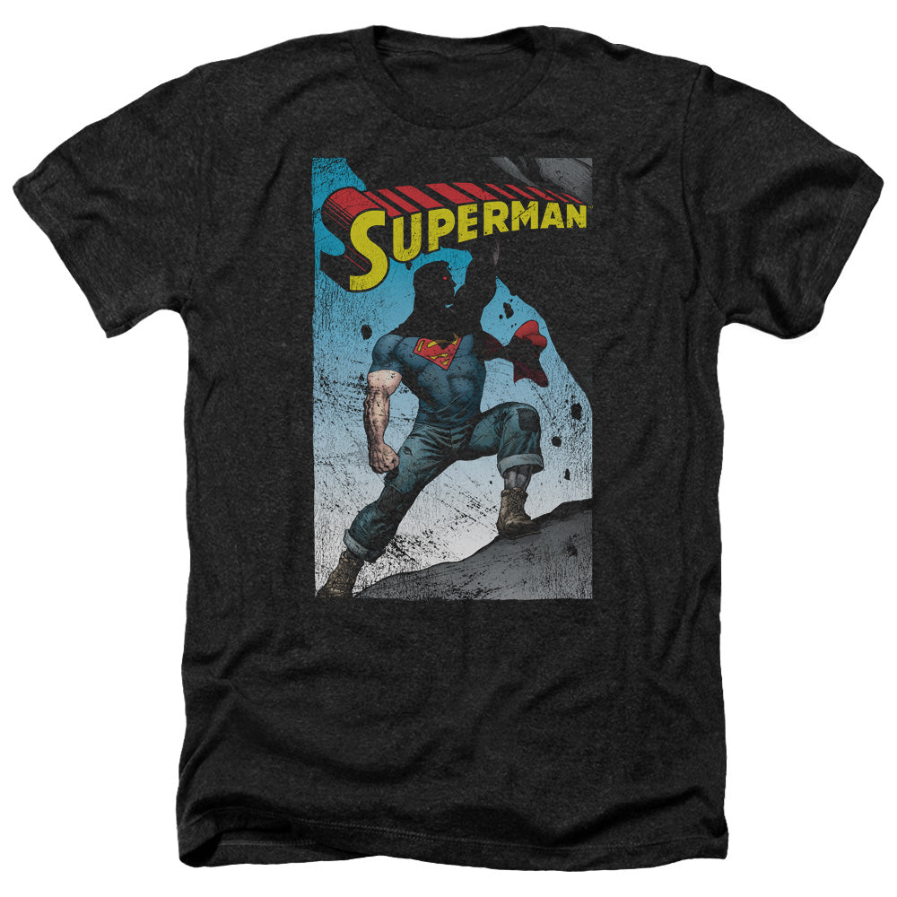 SUPERMAN/ALTERNATE - ADULT HEATHER - BLACK