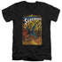 SUPERMAN/ONE - S/S ADULT V-NECK 30/1 - BLACK