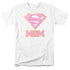 SUPERMAN/SUPER MOM PINK - S/S ADULT 18/1 - WHITE
