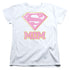 SUPERMAN/SUPER MOM PINK - S/S WOMENS TEE - WHITE