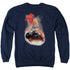 SUPERMAN/RIDE IT OUT - ADULT CREWNECK SWEATSHIRT - NAVY