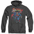SUPERMAN/OLD MAN KAL - ADULT HEATHER HOODIE - BLACK