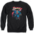 SUPERMAN/OLD MAN KAL - ADULT CREWNECK SWEATSHIRT - BLACK