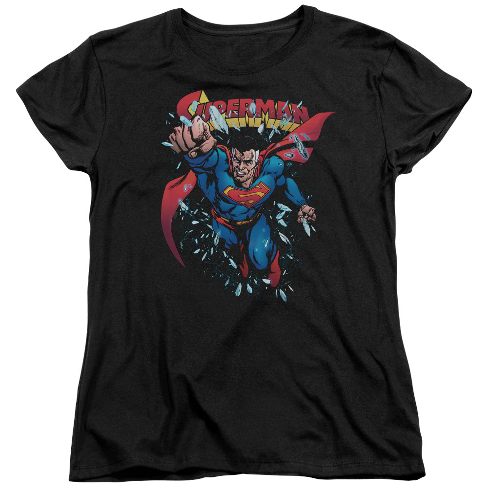 SUPERMAN/OLD MAN KAL - S/S WOMENS TEE - BLACK