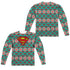 SUPERMAN/SHIELD SWEATER (FRONT/BACK PRINT) - L/S ADULT POLY CREW  - MULTI