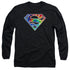 SUPERMAN/SUPERMAN TIE DYE LOGO - L/S ADULT 18/1 - BLACK