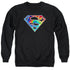 SUPERMAN/SUPERMAN TIE DYE LOGO - ADULT CREWNECK SWEATSHIRT - BLACK