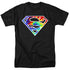 SUPERMAN/SUPERMAN TIE DYE LOGO - S/S ADULT 18/1 - BLACK