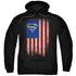 SUPERMAN/OLD GLORY SHIELD - ADULT PULLOVER HOODIE - BLACK