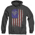 SUPERMAN/OLD GLORY SHIELD - ADULT HEATHER HOODIE - BLACK