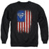 SUPERMAN/OLD GLORY SHIELD - ADULT CREWNECK SWEATSHIRT - BLACK