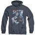 SUPERMAN/HONOR AND PROTECT - ADULT HEATHER HOODIE - NAVY