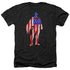 SUPERMAN/FLAG SILHOUETTE - ADULT HEATHER - BLACK