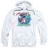 SUPERMAN/SUPERGIRL AIRBRUSH - ADULT PULLOVER HOODIE - WHITE